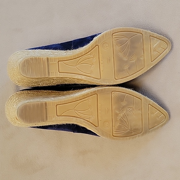 GAIMO Teva Navy Blue Suede Espadrille Wedge Shoes Size 39 (8.5 US) EUC - Picture 6 of 12